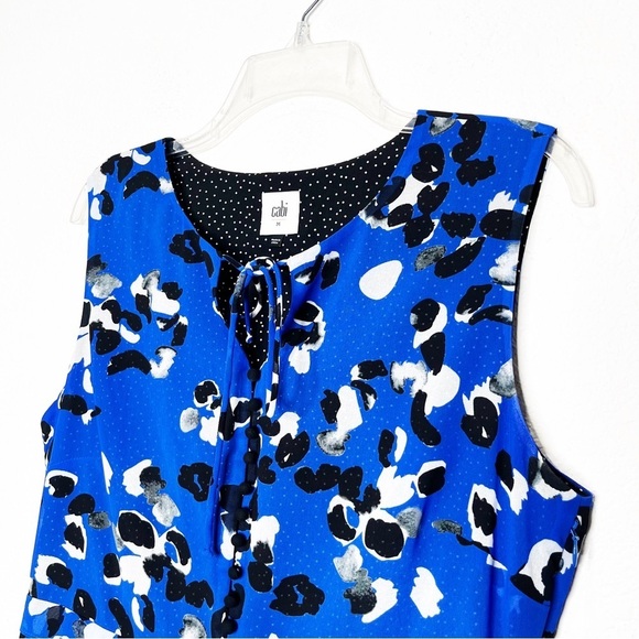 Cabi Electric Blue Untamed Midi Dress 5576 Ink Dot - Picture 5 of 13